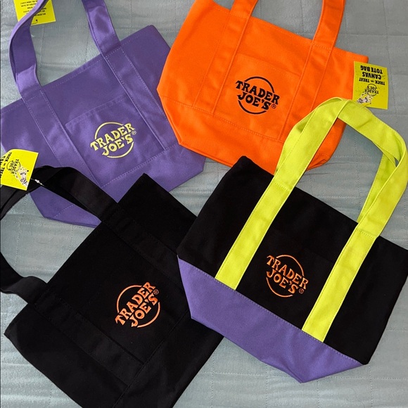 Trader Joe'S Handbags - 🆕 Trader Joes Mini Halloween Tote Bags Bundle